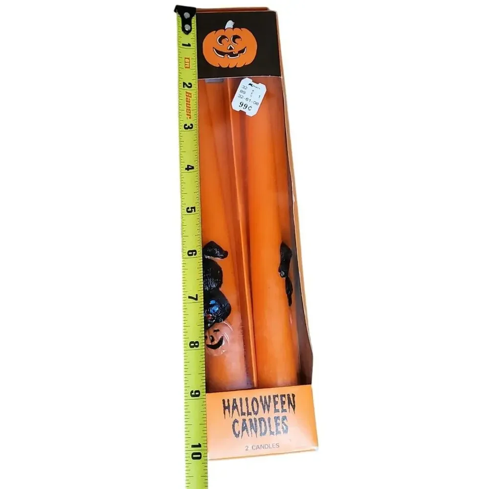 Halloween Set of 2 Black Cat Pumpkin 10
